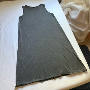 FILOSOFIA grey cotton knit sleeveless midi dress